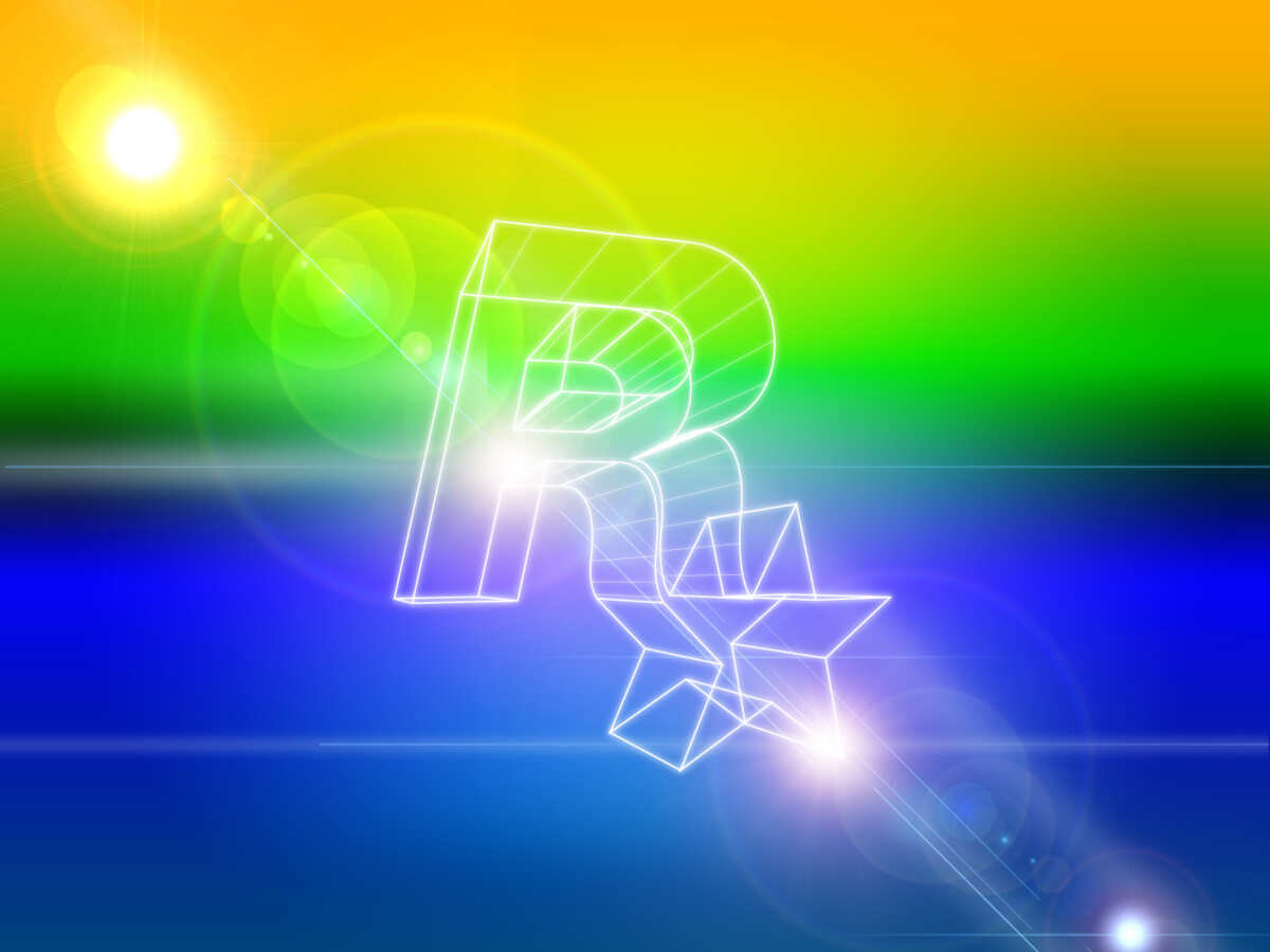 科技感字母 R 壁纸