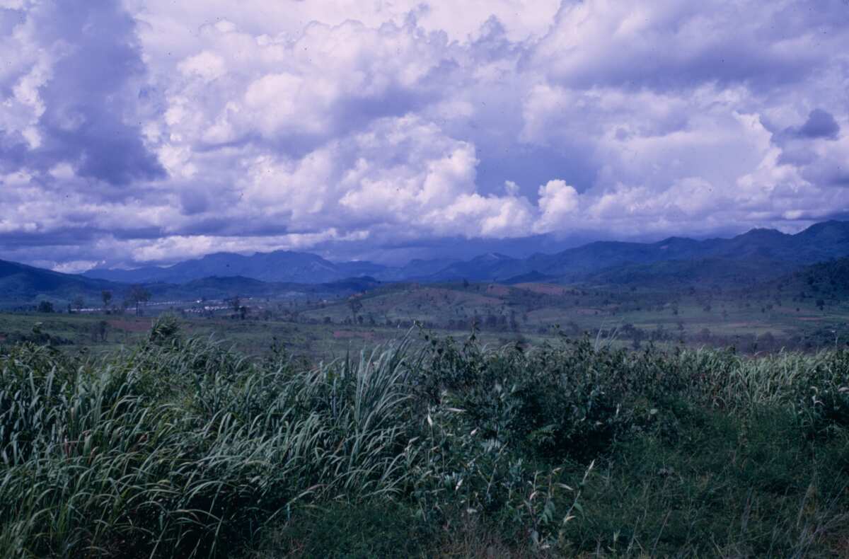 自然风光草地山川云朵