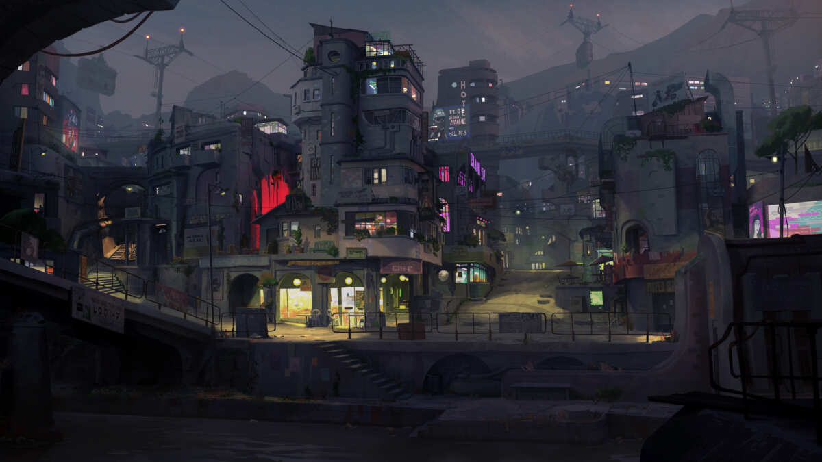 未来都市夜景