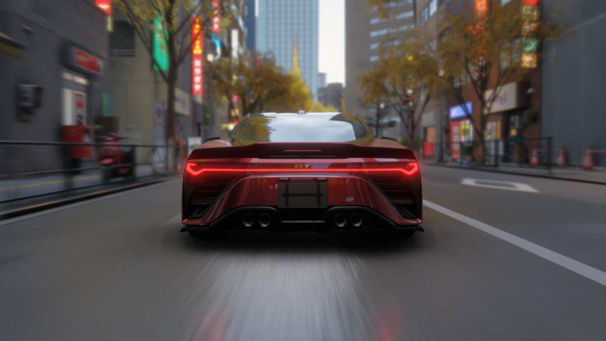 疾驰的红车都市壁纸