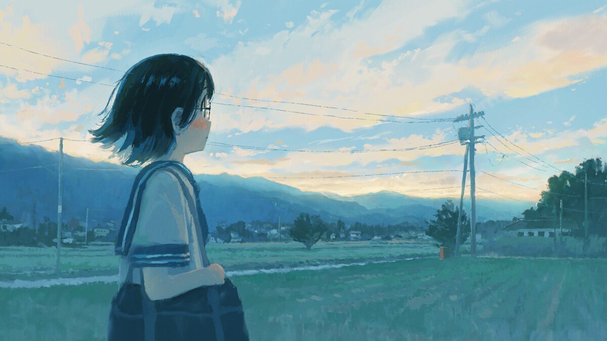 晨光下的少女
