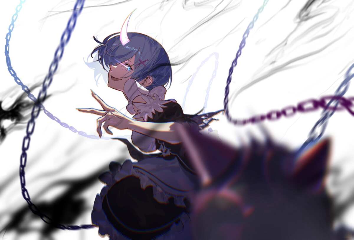 蓝发少女