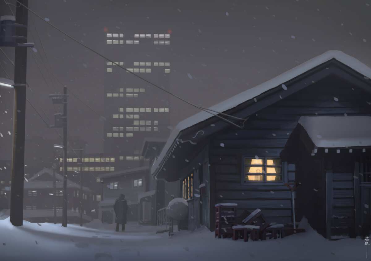 雪夜小屋