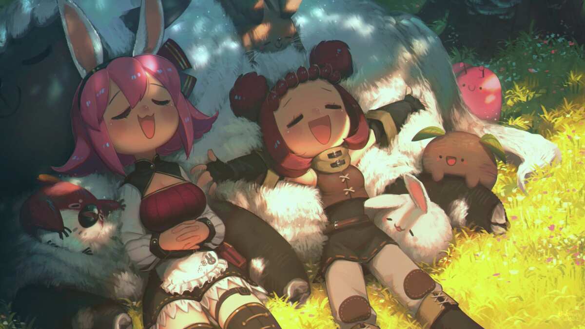 梦幻森林中的两位少女