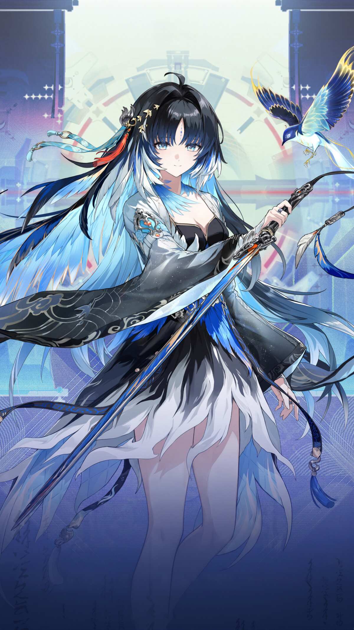 蓝色长发剑姬