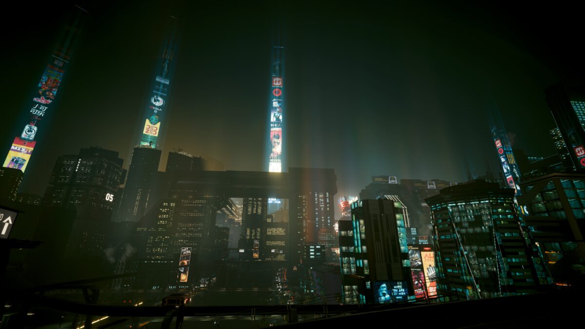 赛博朋克都市夜景