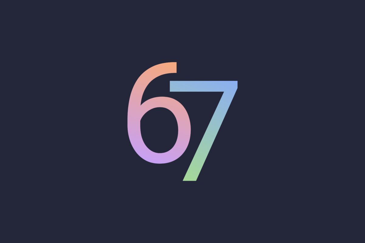 渐变数字67