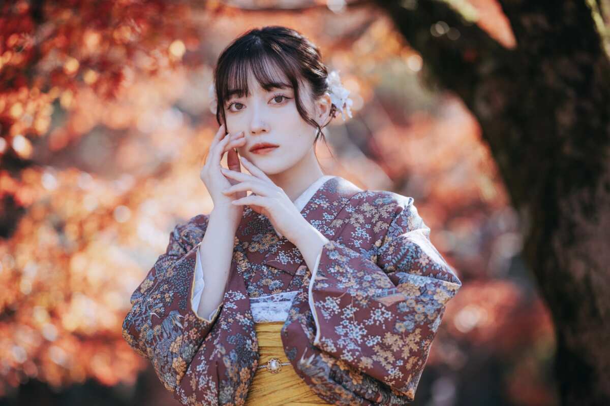秋日和服美人