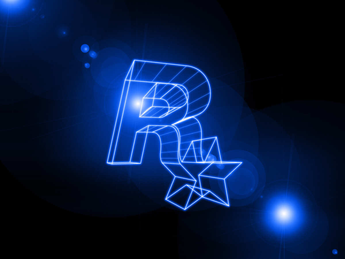 蓝色科技感字母R
