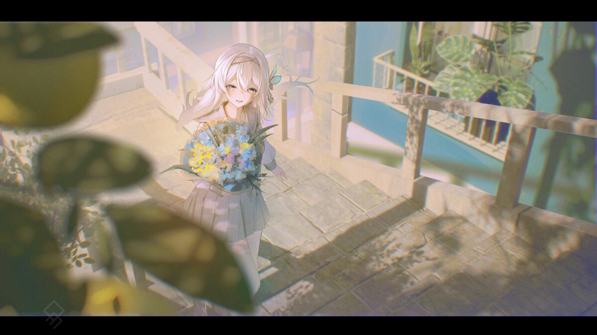阳光下的少女