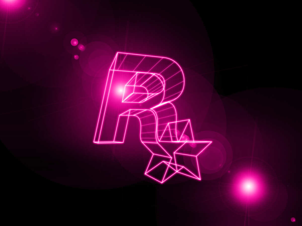 霓虹灯字母 R 壁纸