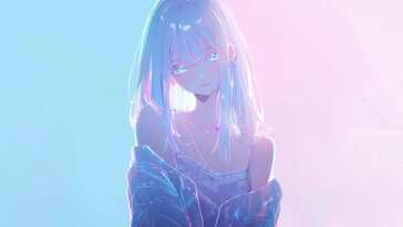 动漫女孩美学淡雅花开动态壁纸