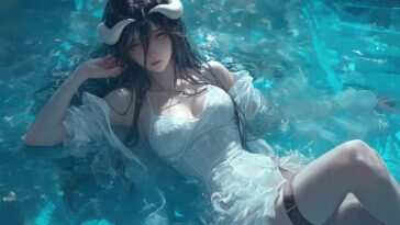 Albedo In The Water Overlord Live Wallpaper