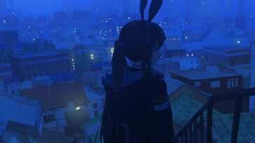 《明日方舟》Amiya蓝夜城市动态壁纸