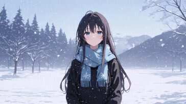 冬日雪景动漫动态壁纸