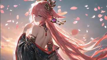 《原神》樱花夕阳动态壁纸