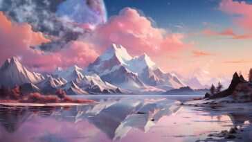 雪山流星动态壁纸