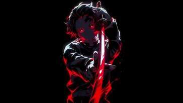 Tanjiro Crimson Nichirin Kimetsu No Yaiba Live Wallpaper