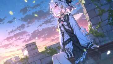 樱花背景下的魔法少女巫师试炼动态壁纸，高清治愈系风格，适合桌面和手机使用