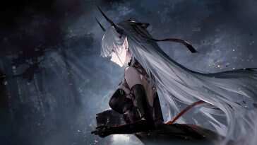 《明日方舟》动态壁纸：夜晚雨中视角