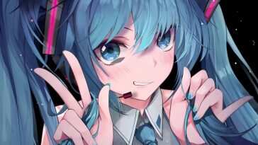 动漫动态壁纸：Miku挥手问候