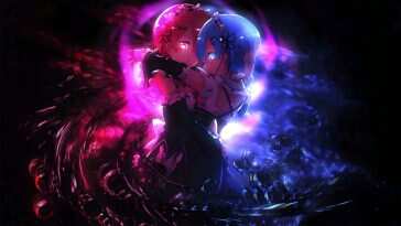 《Re:Zero》Rem与Ram温馨拥抱动态壁纸，高清4K分辨率，适合桌面背景