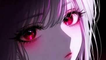 动漫女孩玫瑰眼动态壁纸