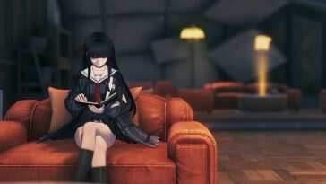动漫少女阅读动态壁纸