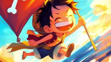 One Piece 动态壁纸：路飞海盗旗