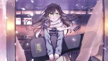 BanG Dream!动漫主题雪景教室高清动态壁纸，适合桌面和移动设备使用