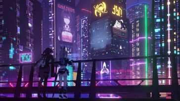 Kafka与银狼动态壁纸：赛博朋克科幻风