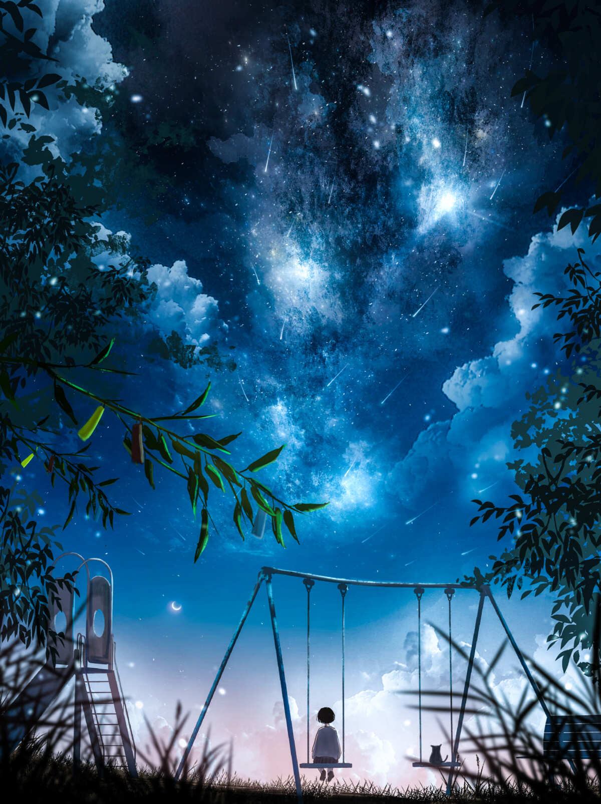 星空下的秋千