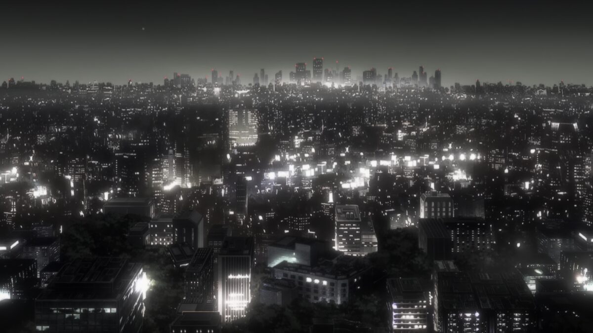 夜幕下的城市星空