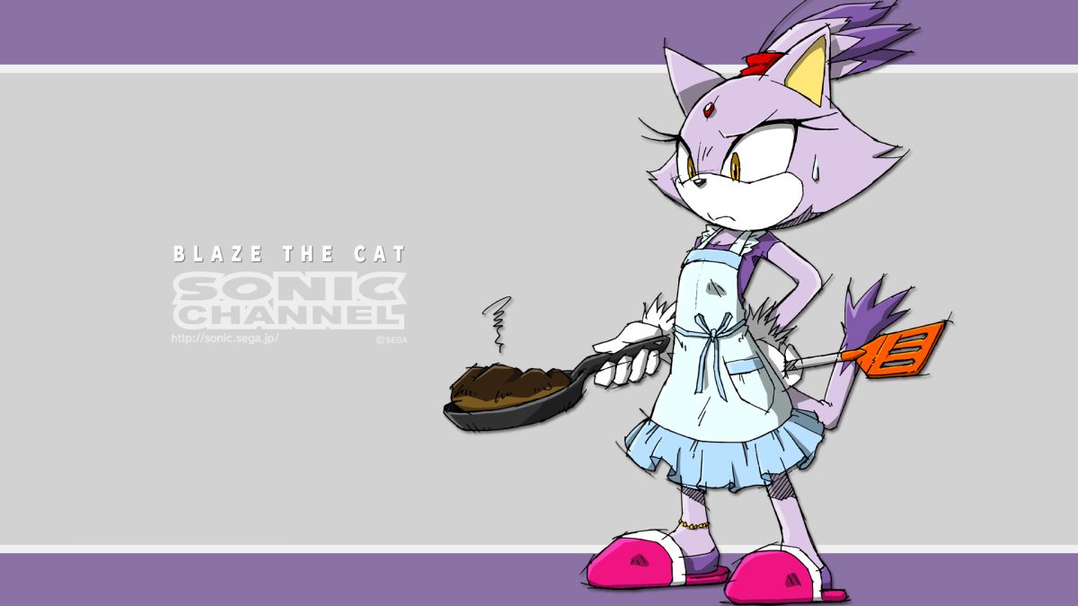 火焰猫娘壁纸上