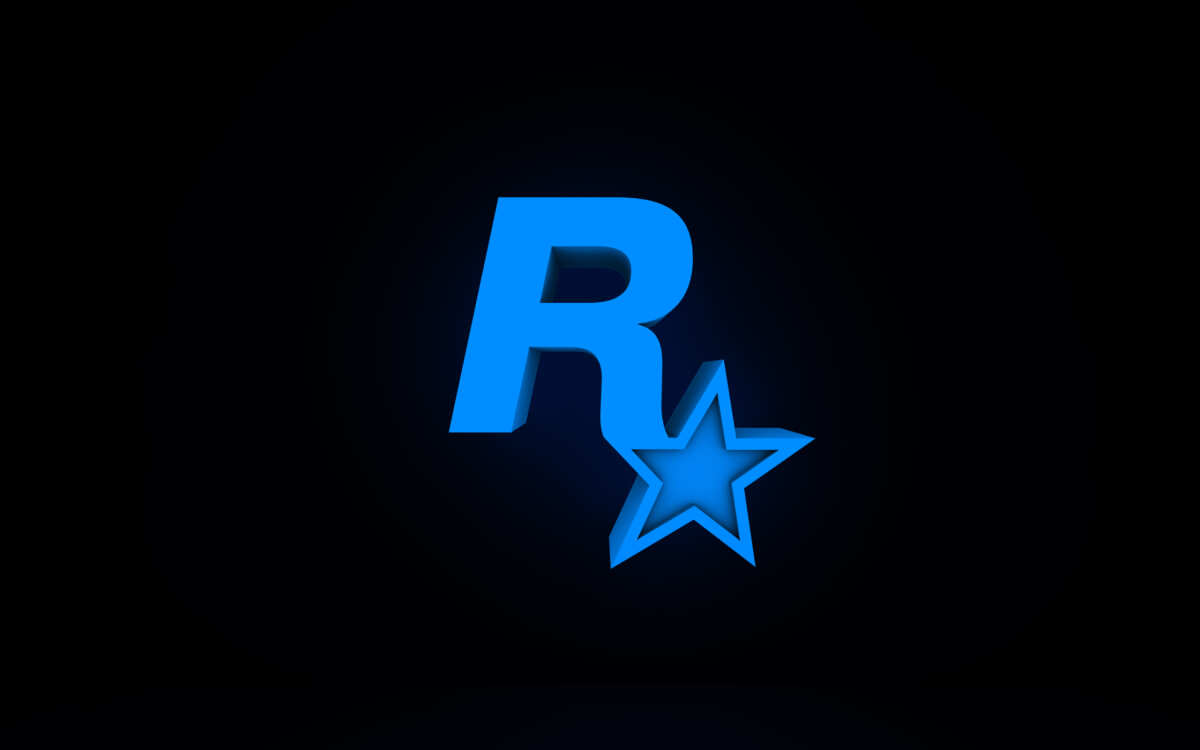 蓝色星形字母 R 壁纸