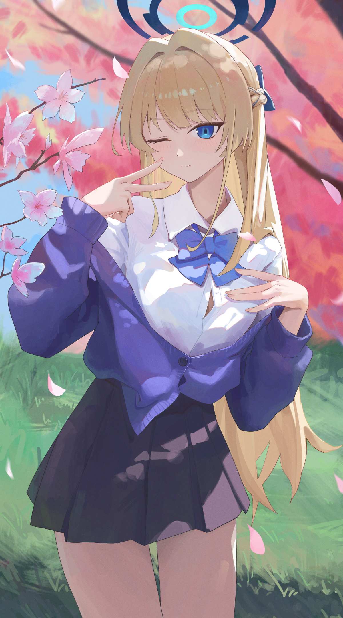 蓝发少女