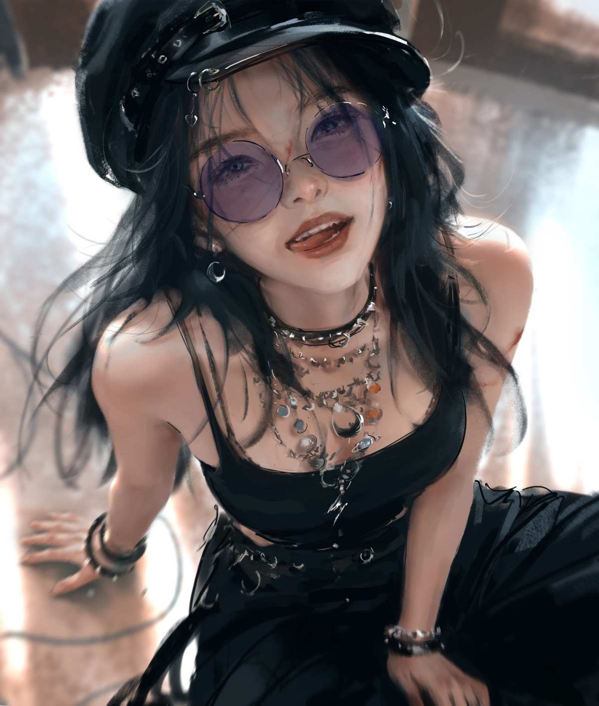 暗黑系时尚女性