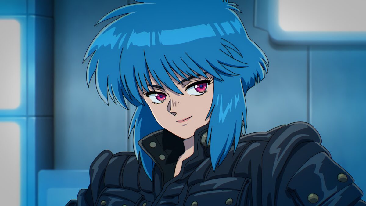蓝色短发动漫女孩
