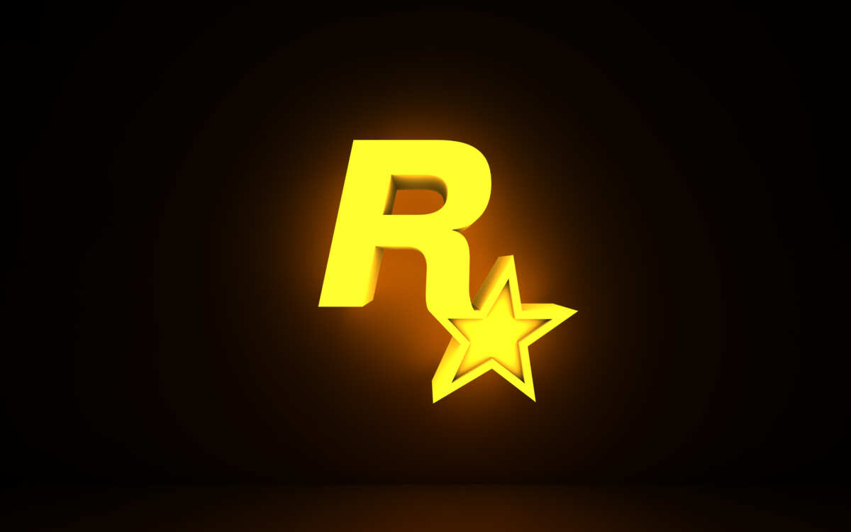 金色字母R与星星壁纸