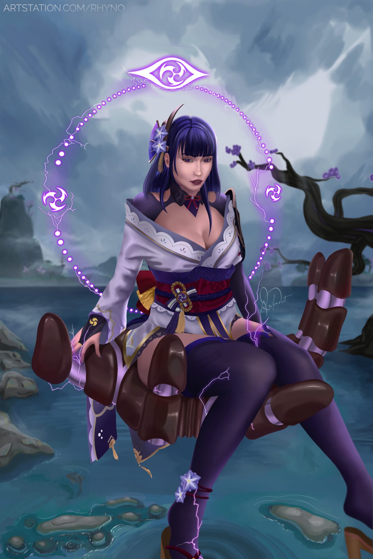 紫发武士壁纸