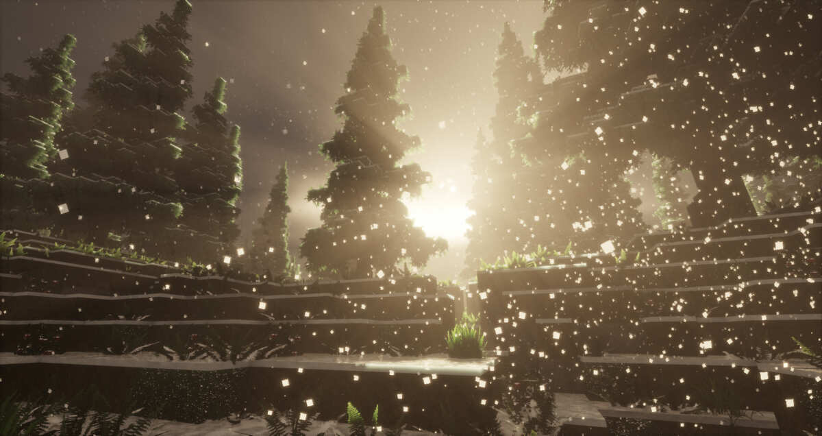 晨曦森林雪景
