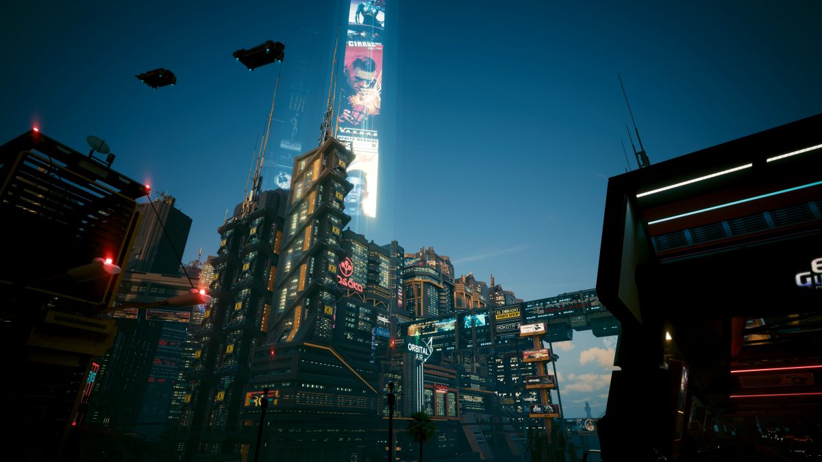 赛博朋克都市夜景