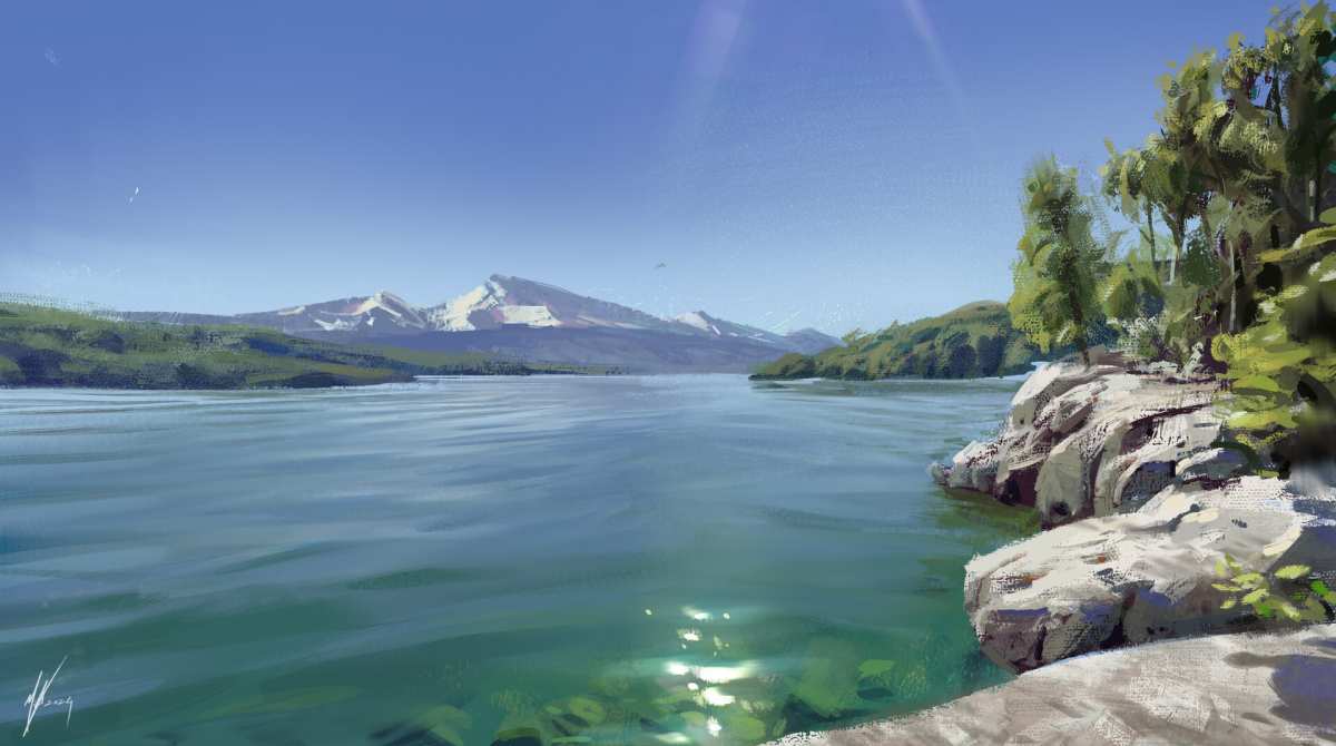 宁静山水风景