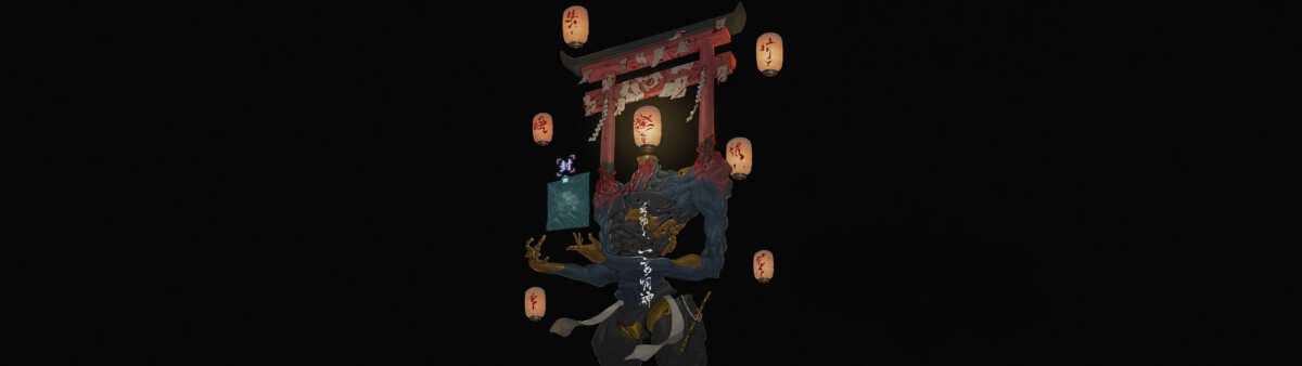 神秘灯笼与神社