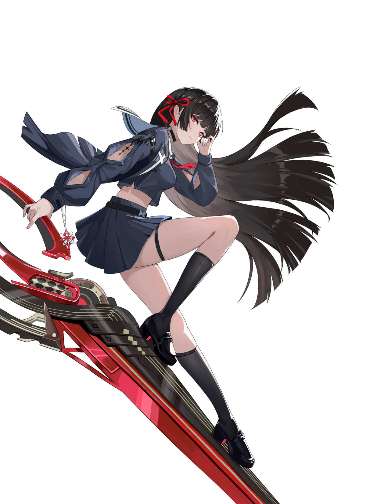 黑发红眼少女