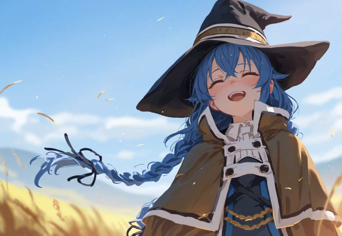 魔女蓝发少女
