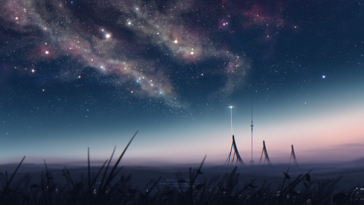 星空下的城市剪影