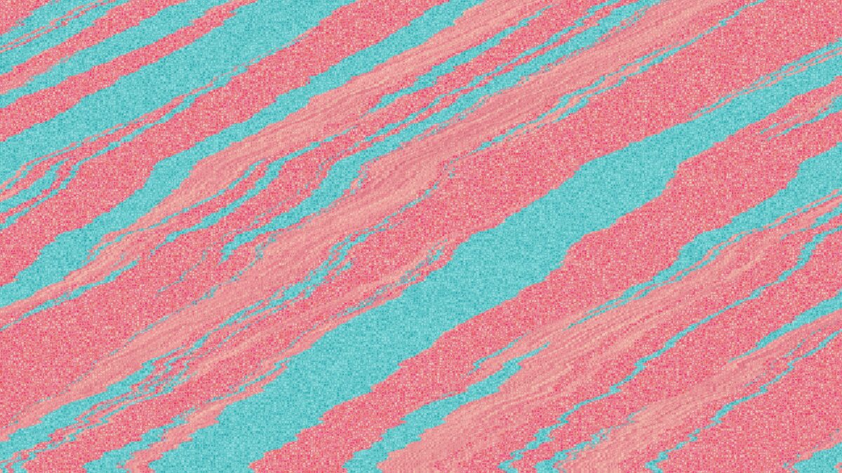 蓝橙条纹数字艺术