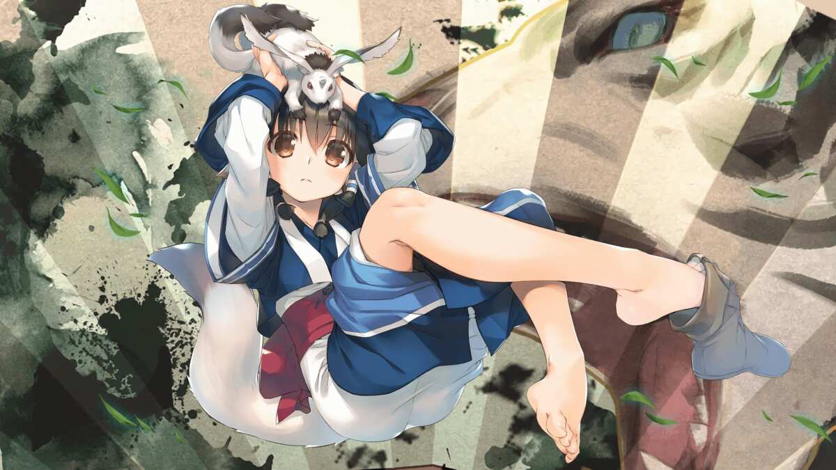 动漫少女与白兔