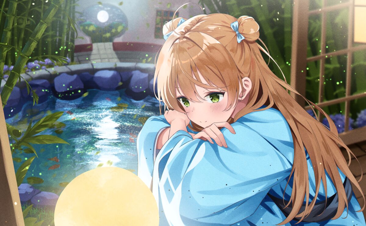 月光下的宁静女孩